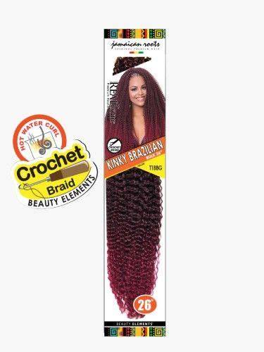 Kinky Brazilian Realistic Beauty Element Crochet Braid Jamaicanroots Brand 26" 1pack