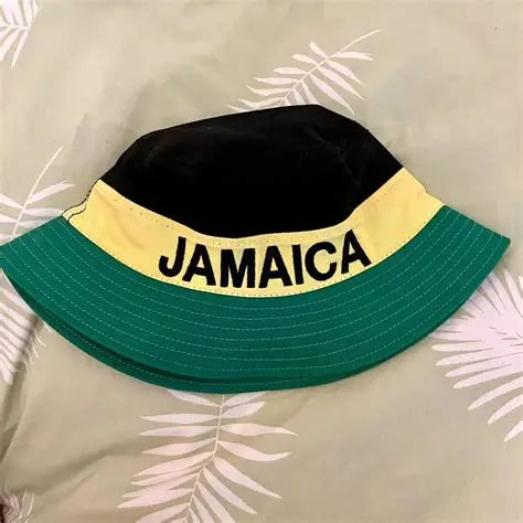 Jamaica Bucket Hat – Rasta Colors Black Yellow Green
