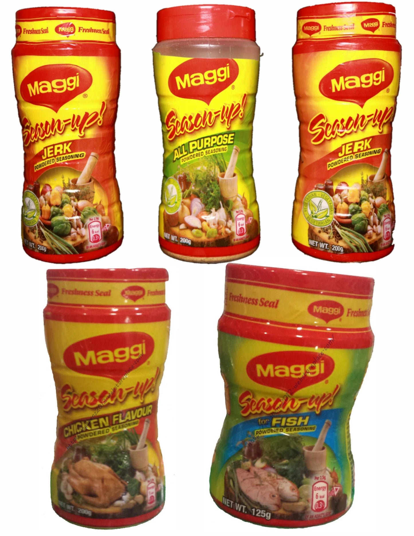 Maggi Season Up All Purpose Seasoning 3 Pack: All Purpose, Chicken & Jerk 200g