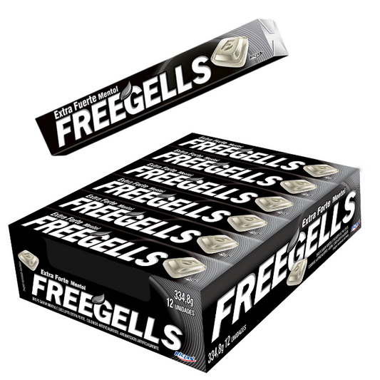 Freegels Mint Chewing Gum 120g Box - 15 Packs Fresh Breath Candy