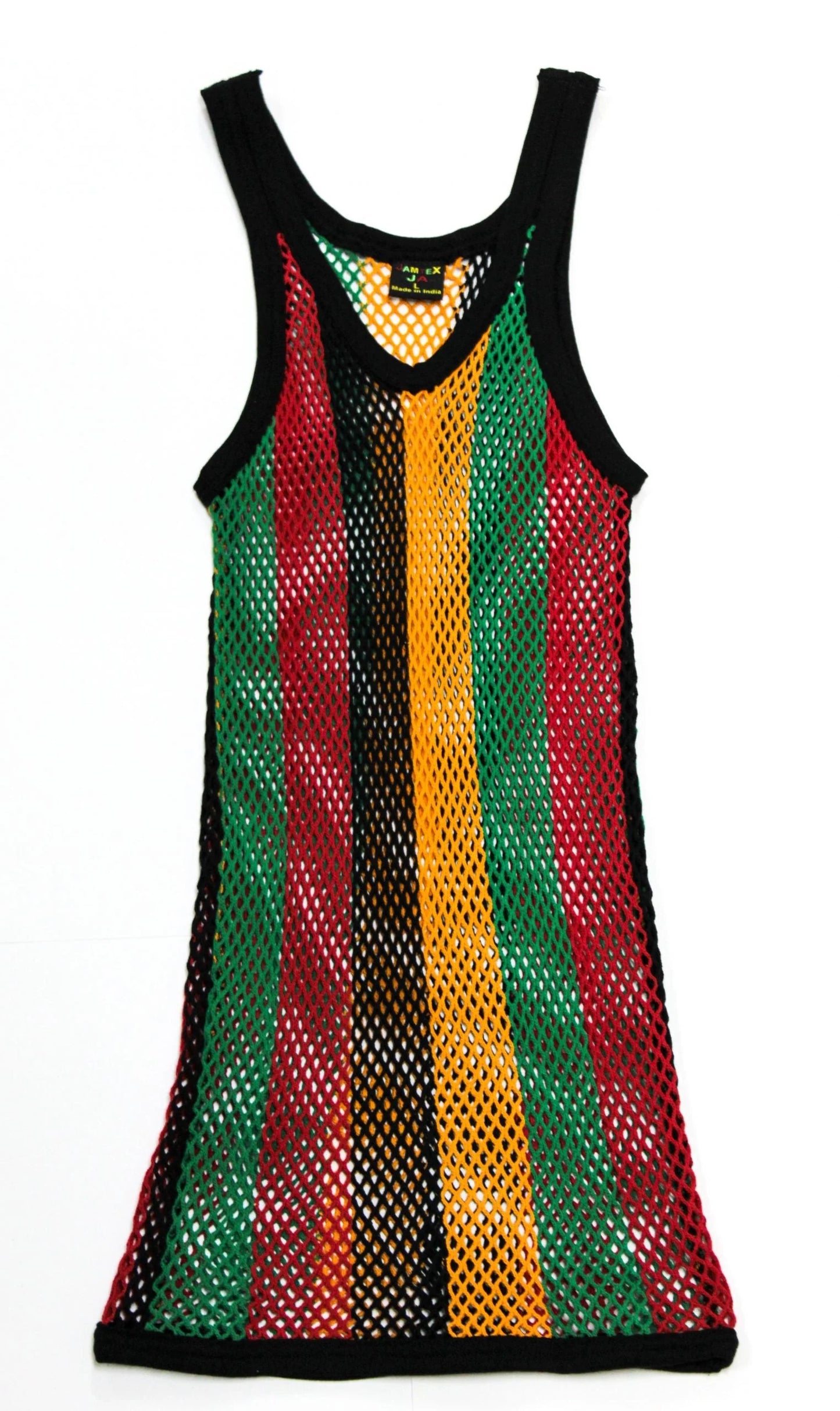 Jamaica Mesh Fitted Merino Rasta Colors 100% Cotton 1-Pack