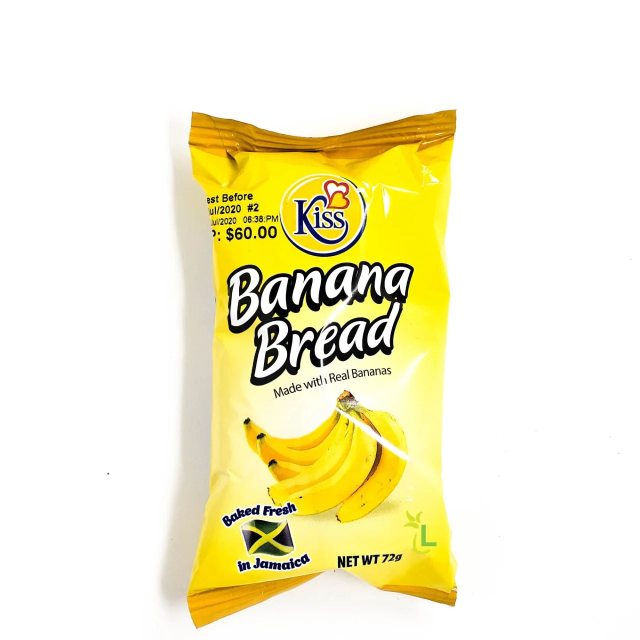 Jamaican KissCake, Banana Bread (Pack of 4) 72oz