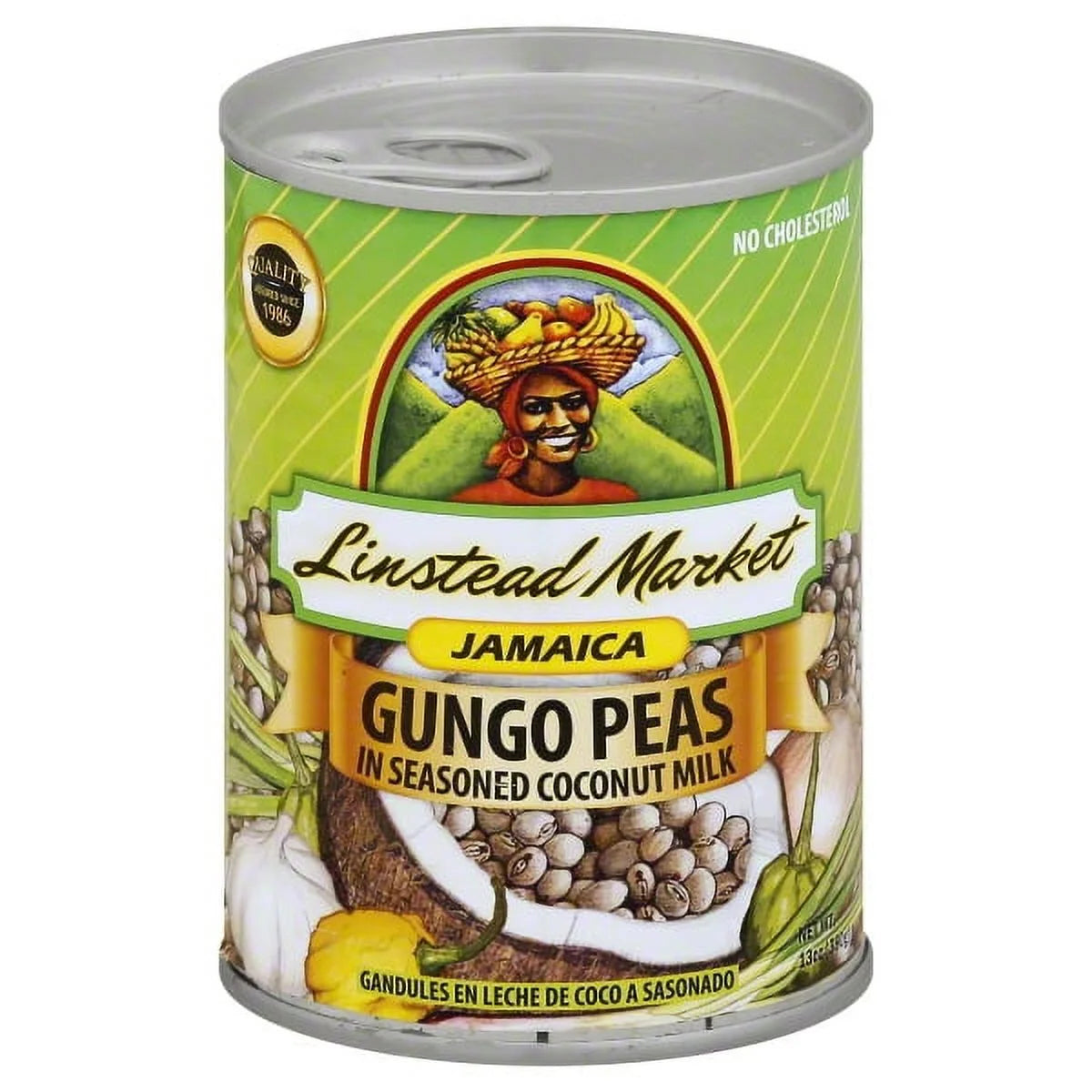 Linstead Market Jamaica Gungo Peas in Coconut Milk Unseasoned 13oz 2-Pack