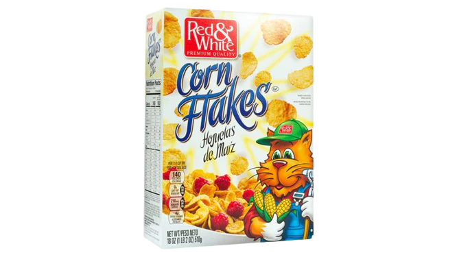 Red & White Premium Quality Corn Flakes Cereal 1-Pack 510g