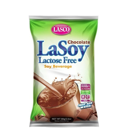 3-Pack Lasco Lasoy Lactose Free Soy Beverage 80g (Chocolate/Original)